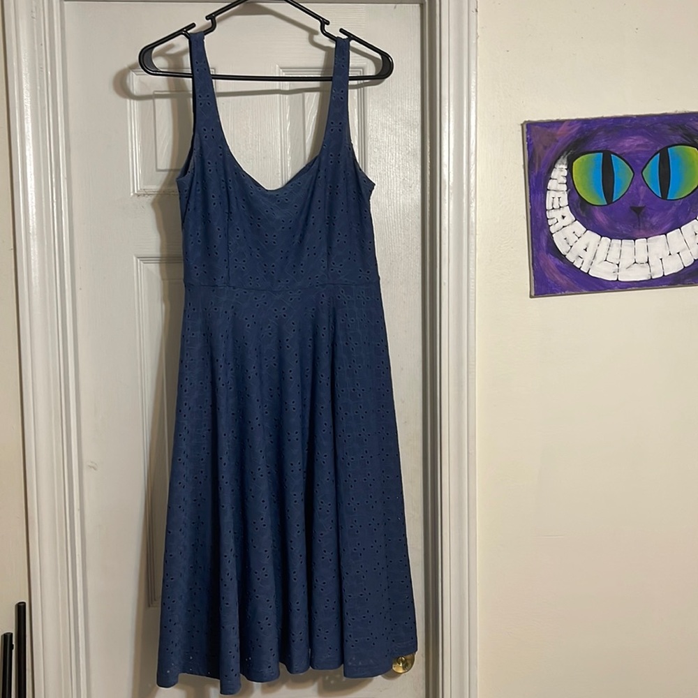 Blue bow summer dress